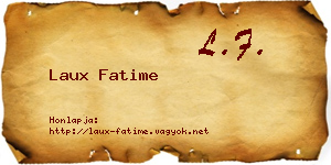 Laux Fatime névjegykártya